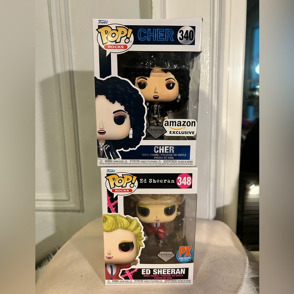 Cher and Ed Sheeran diamond glitter set pop icon - Picture 1 of 9